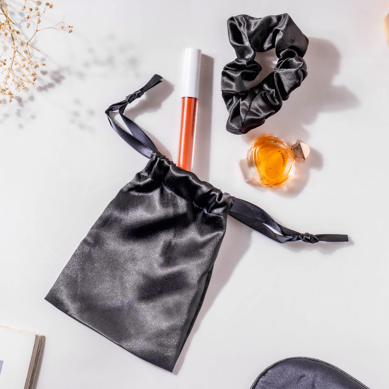 Twilight Black Satin Sleep Care Set of 4