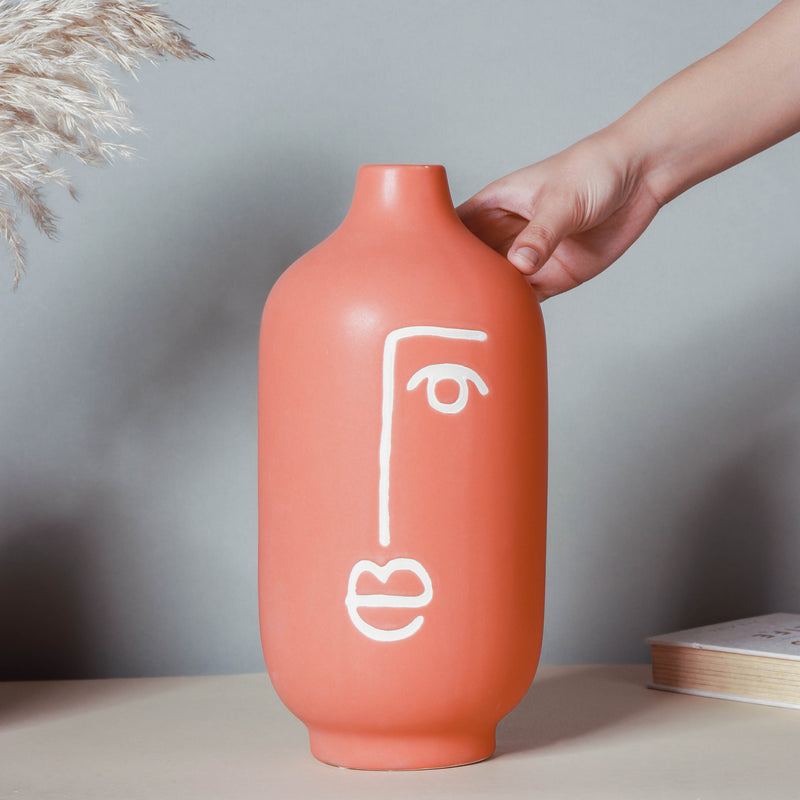 Artistic Face Vase Large - Flower vase for home decor, office and gifting | Home decoration items
