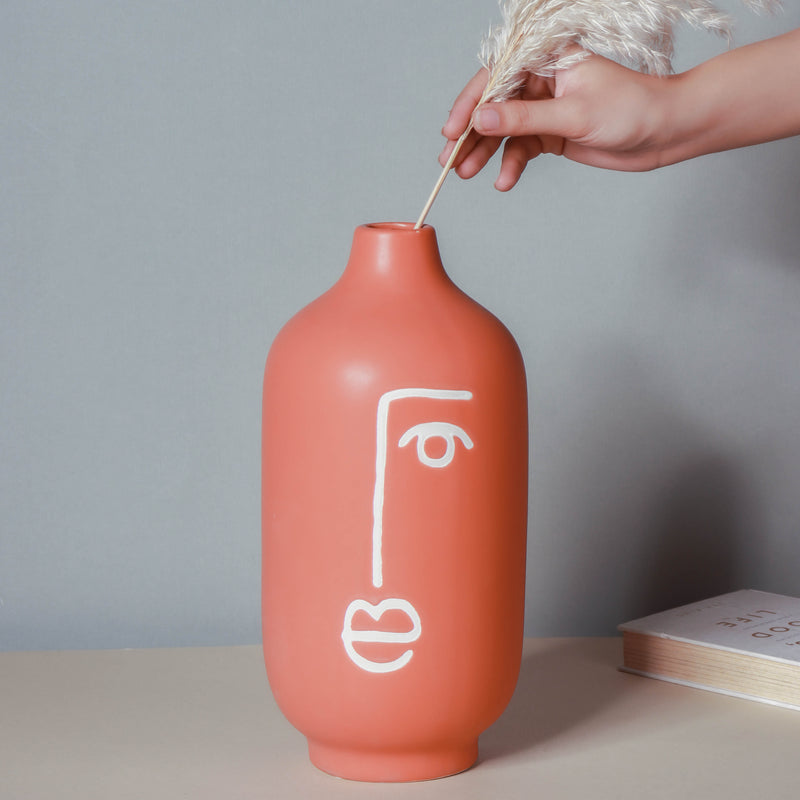 Artistic Face Vase Large - Flower vase for home decor, office and gifting | Home decoration items