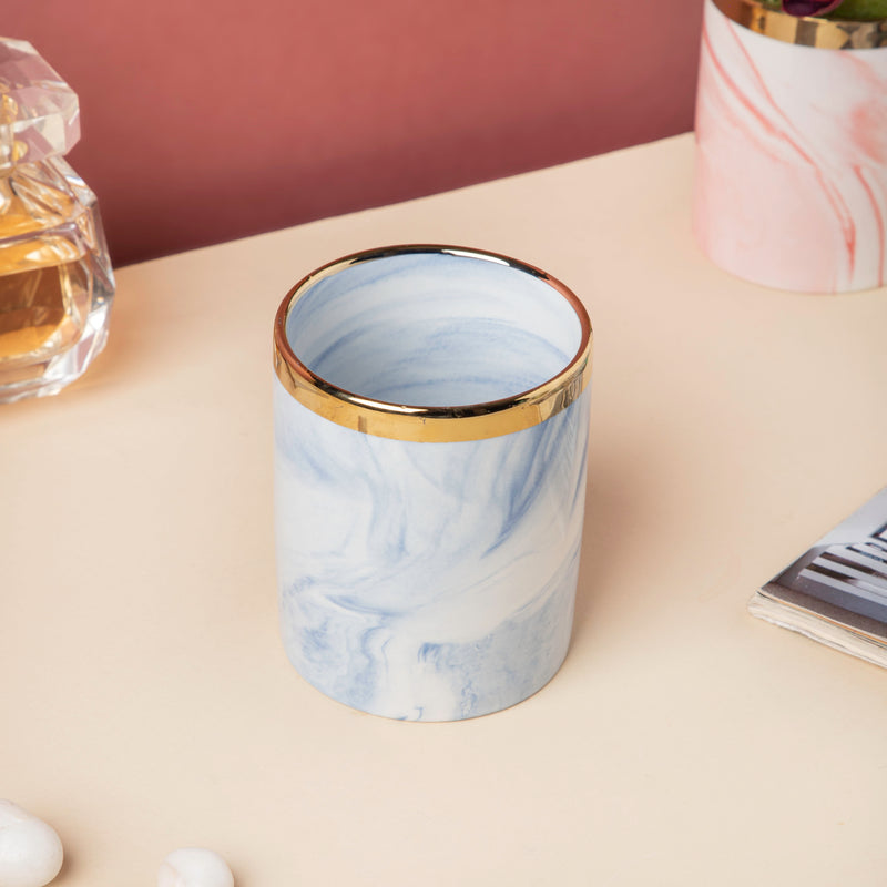 Luxe Ceramic Planter Blue