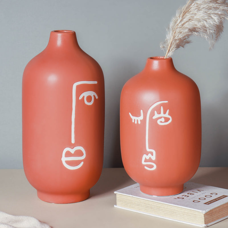 Artistic Face Vase Large - Flower vase for home decor, office and gifting | Home decoration items