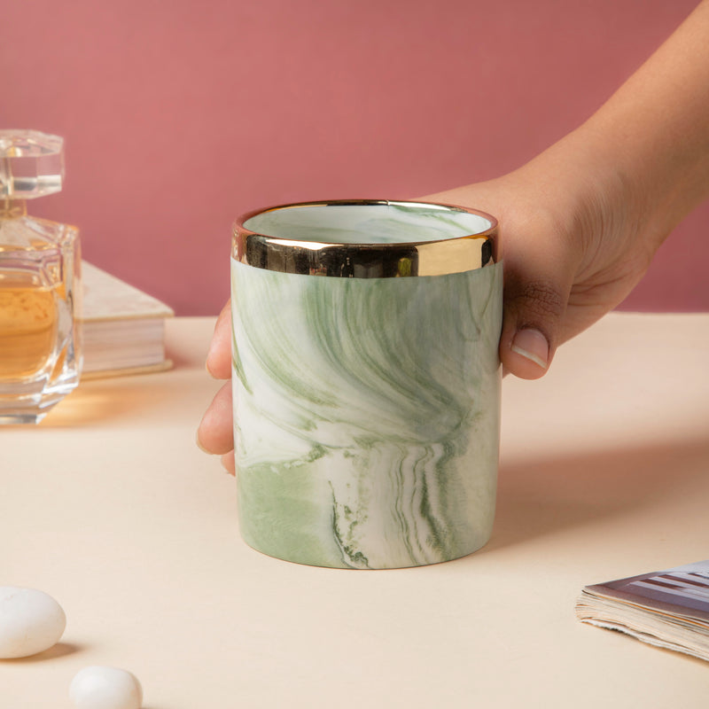 Luxe Ceramic Planter Green