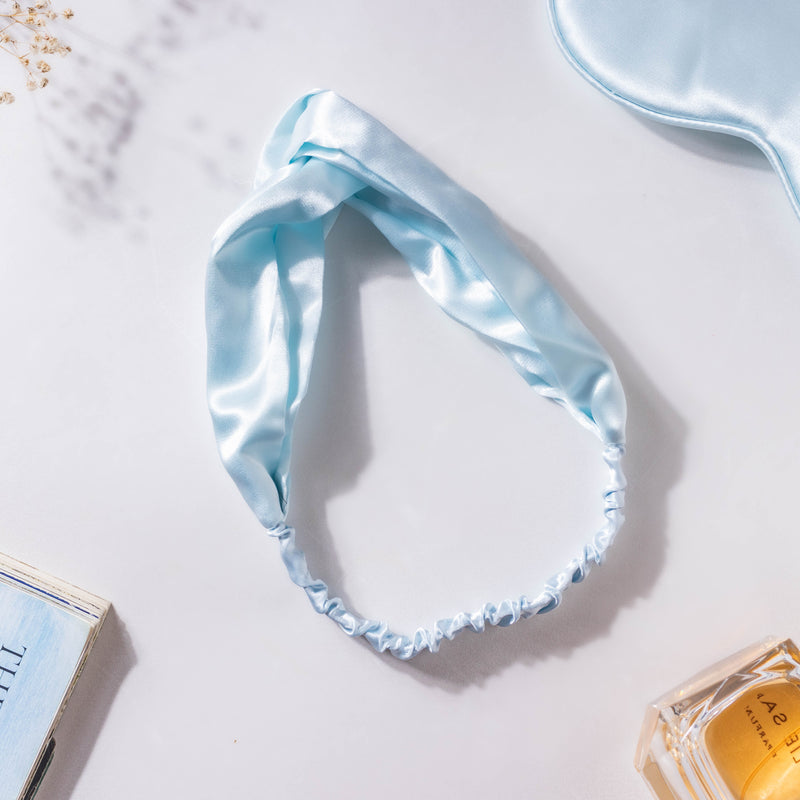 Mist Blue Satin Sleep Care Set of 4