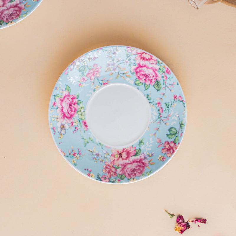 JARDIN Blue Tea Set - Tea cup set, tea set, teapot set | Tea set for Dining Table & Home Decor