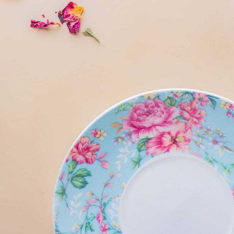 JARDIN Blue Tea Set - Tea cup set, tea set, teapot set | Tea set for Dining Table & Home Decor