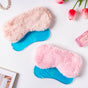 Plushy Pink Sleep Mask With Coolant Gel