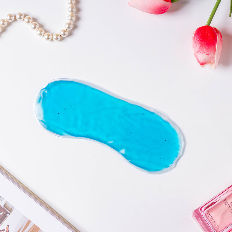 Plushy Peach Sleep Mask With Coolant Gel