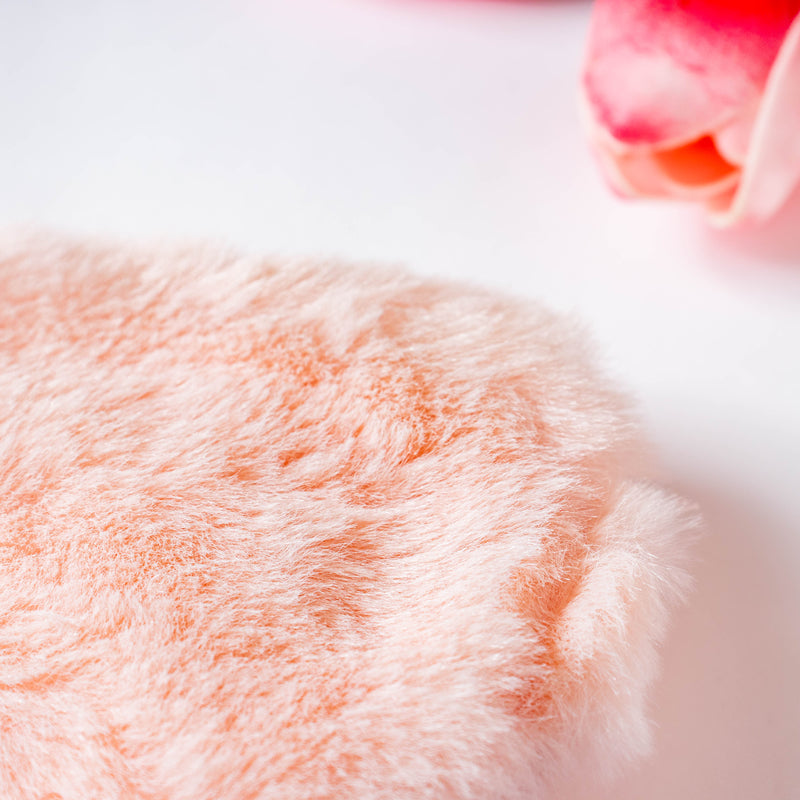 Plushy Peach Sleep Mask With Coolant Gel
