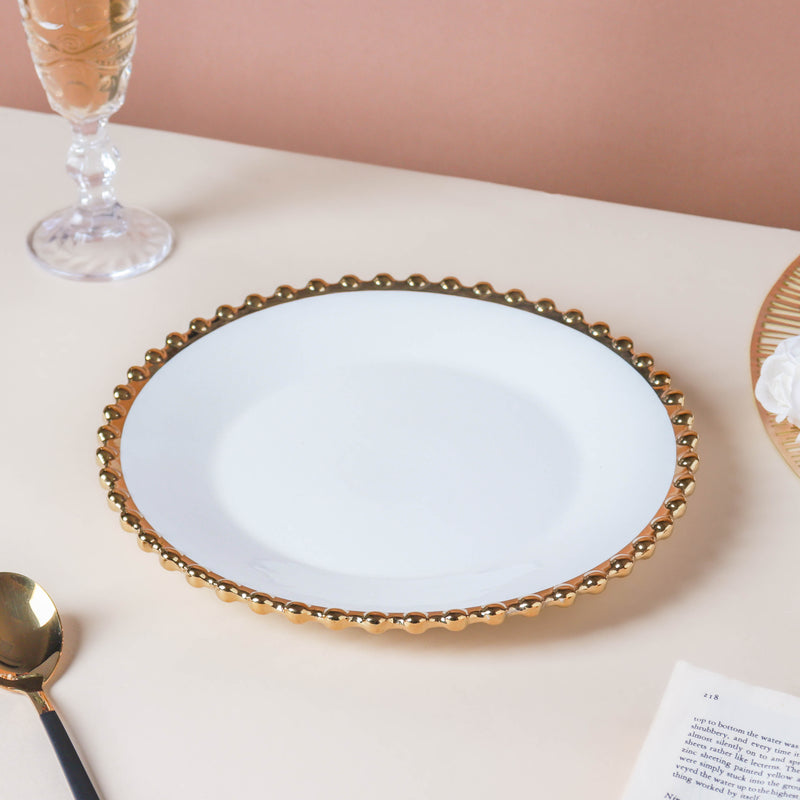 Elysian Scallop Dinner Plate - Serving plate, lunch plate, ceramic dinner plates| Plates for dining table & home decor