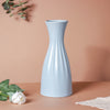 Light Blue Ribbed Vase - Flower vase for home decor, office and gifting | Home decoration items