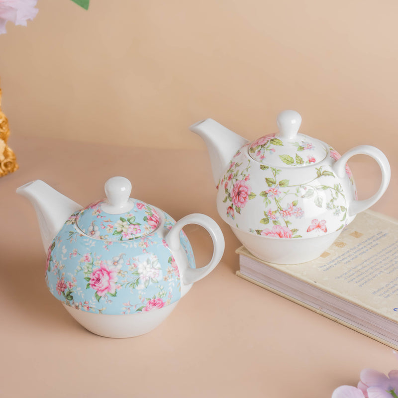 JARDIN Floral Teapot Cup and Saucer - Tea cup set, tea set, teapot set | Tea set for Dining Table & Home Decor