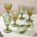 Crystal Red Wine Glass Green Set Of 6 300 ml