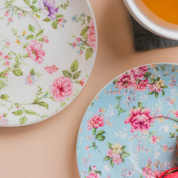 JARDIN Floral Teapot Cup and Saucer - Tea cup set, tea set, teapot set | Tea set for Dining Table & Home Decor