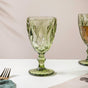 Crystal Red Wine Glass Green Set Of 6 300 ml