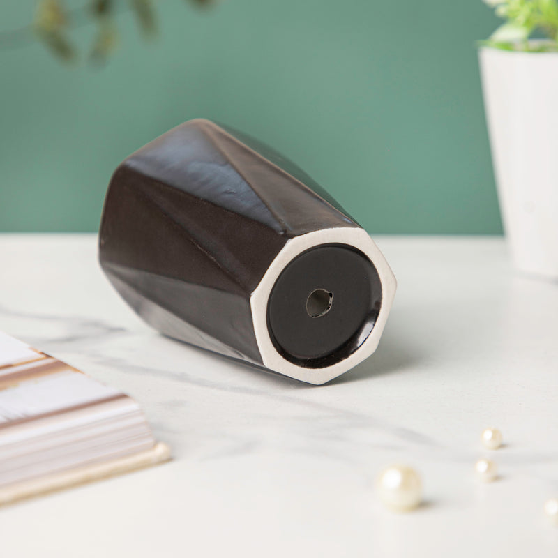 Nordic Black Textured Ceramic Planter - Plant pot and plant stands | Room decor items