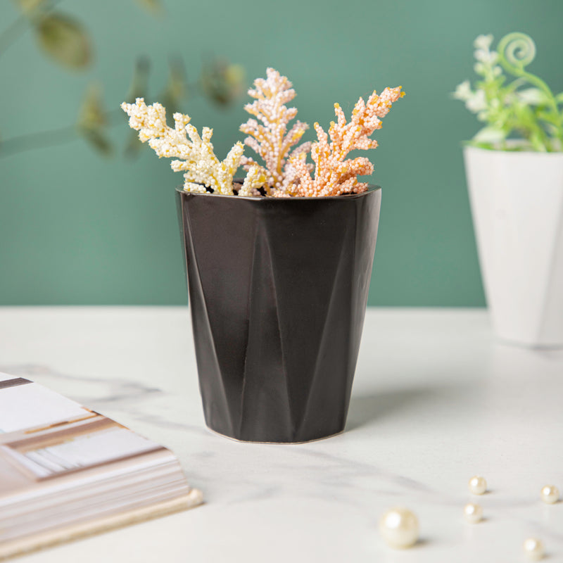 Nordic Textured Ceramic Planter Set Of 3