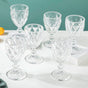 Textured Drinkware Glass Transparent Set Of 6 300 ml