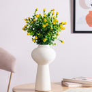 Decorative Flower Bud Stem Yellow Set Of 2