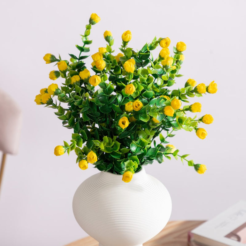 Decorative Flower Bud Stem Yellow Set Of 2 - Artificial flower | Home decor item | Room decoration item