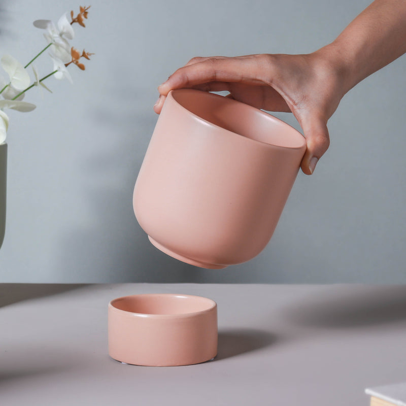 Gloss Finish Planter With Stand - Flower vase for home decor, office and gifting | Home decoration items