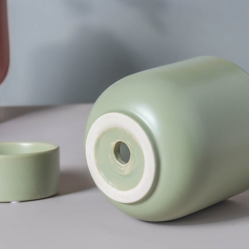 Gloss Finish Planter With Stand - Flower vase for home decor, office and gifting | Home decoration items