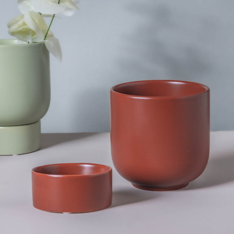 Gloss Finish Planter With Stand - Flower vase for home decor, office and gifting | Home decoration items