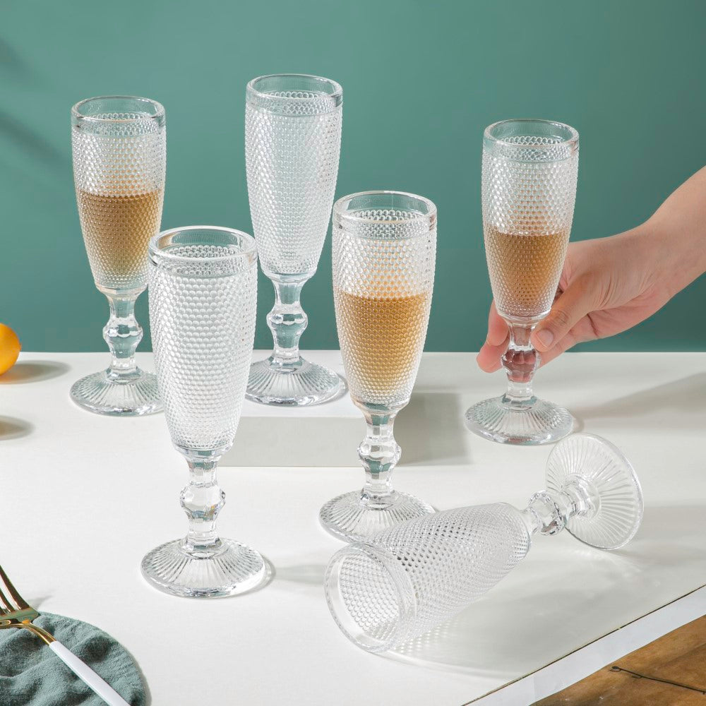 Nestasia Set of 6 Grey Mimosa Glass 150 ml: Buy Nestasia Set of 6 Grey Mimosa  Glass 150 ml Online at Best Price in India