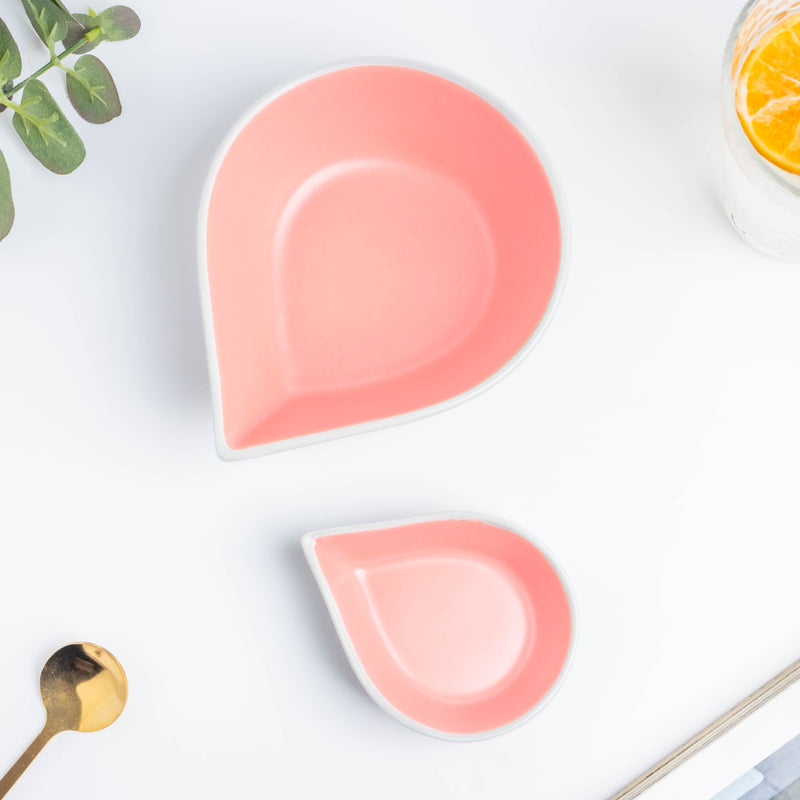 Dew Pink And Blue 19 Piece Pasta Snack Set For 6