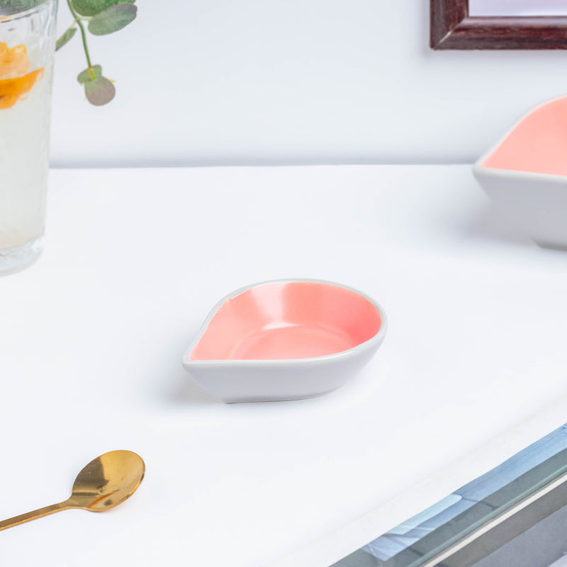 Dew Pink Dip Bowl 50 ml - Bowl, ceramic bowl, dip bowls, chutney bowl, dip bowls ceramic | Bowls for dining table & home decor 