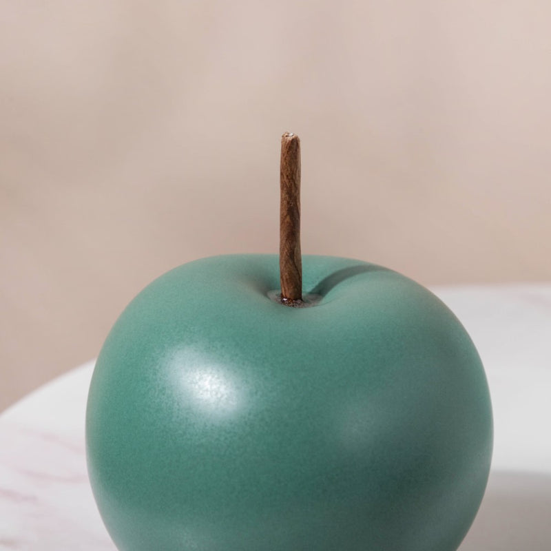 Apple Ceramic Decor Small Teal - Showpiece | Home decor item | Room decoration item