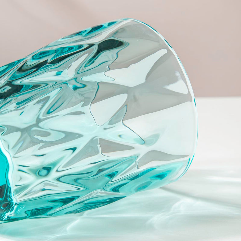 Crystal Tumbler Teal Set Of 6 250 ml