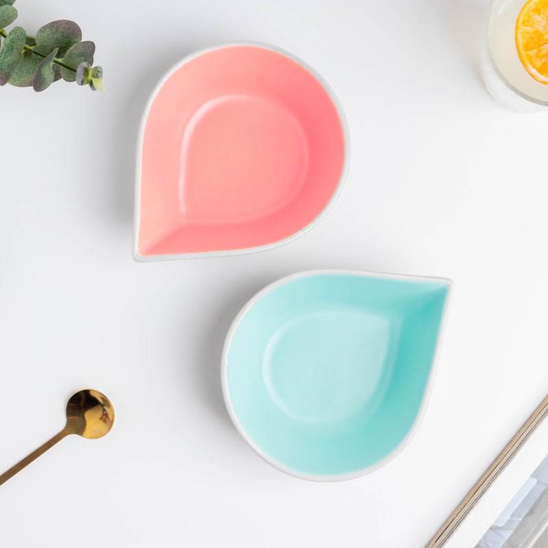 Dew Pink And Blue 19 Piece Pasta Snack Set For 6