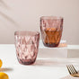 Rose Crystal Tumbler Mauve Small Set Of 6 250 ml