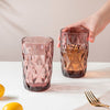 Rose Crystal Tumbler Mauve Large Set Of 6 350 ml
