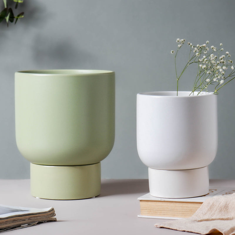 Glazed Flower Planter - Flower vase for home decor, office and gifting | Home decoration items