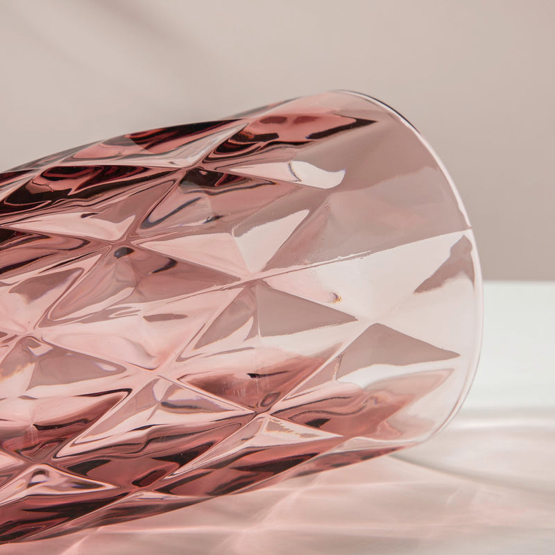 Rose Crystal Tumbler Mauve Large Set Of 6 350 ml