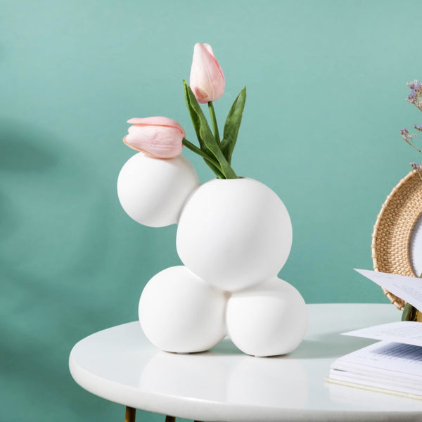 Bubble Bud Ceramic Vase For Decor - Flower vase for home decor, office and gifting | Room decoration items