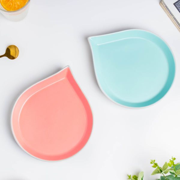 Dew Blue Snack Plate 7 Inch