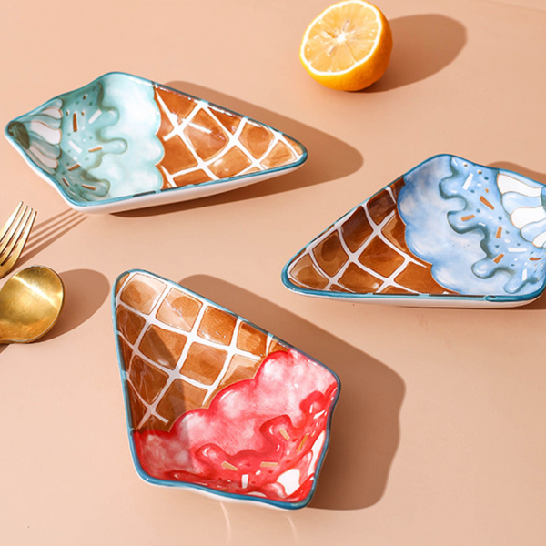 Ice Cream Plate - Serving plate, small plate, snacks plates | Plates for dining table & home decor