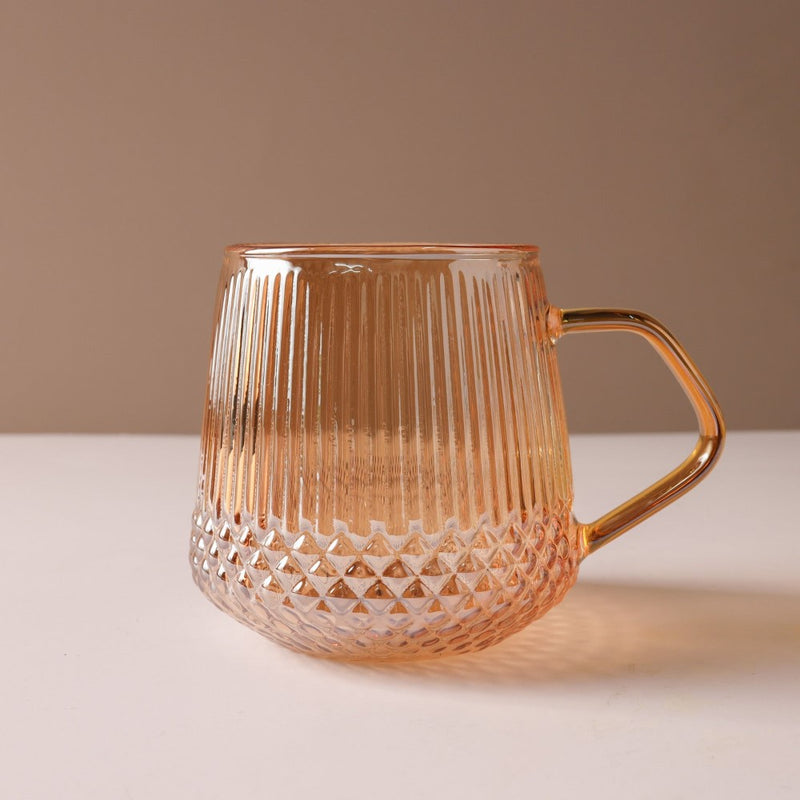 Classic Glass Tea Set of 5- Amber - Tea set, teapot set, teacup set | Tea set for Dining table & Home decor