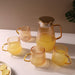 Classic Glass Tea Set of 5- Amber - Tea set, teapot set, teacup set | Tea set for Dining table & Home decor