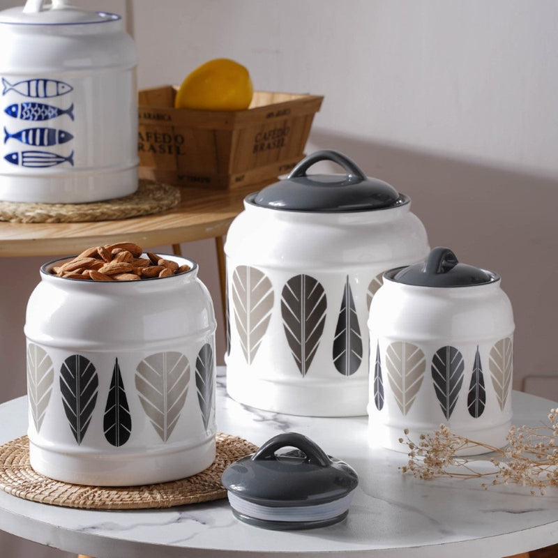 Airtight Jars Black And White - Jar