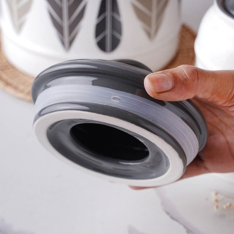 Airtight Jars Black And White - Jar