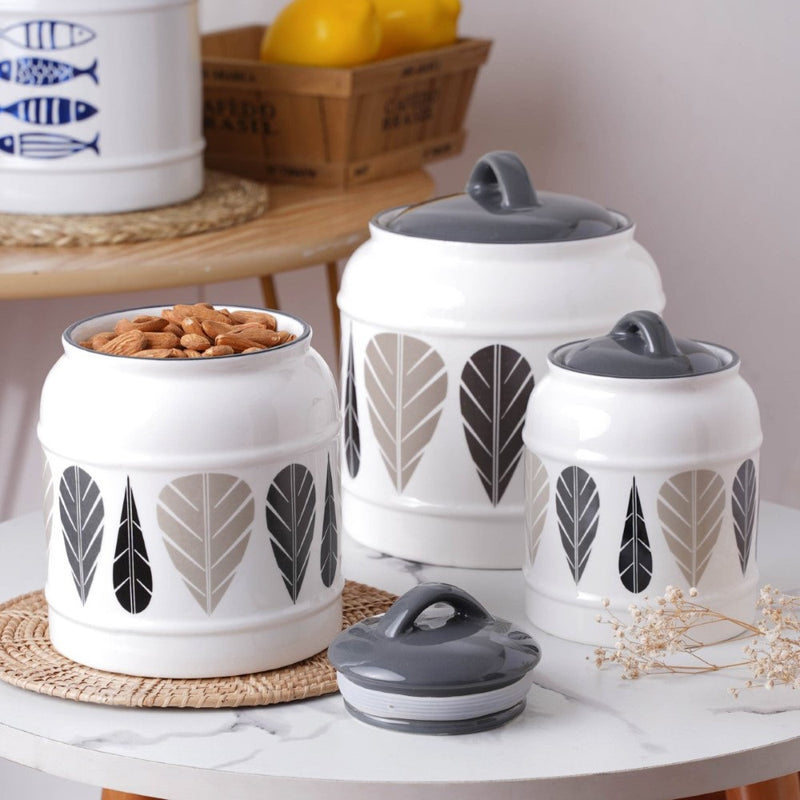 Airtight Jars Black And White - Jar