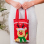 Reindeer Christmas Tote Bag Red