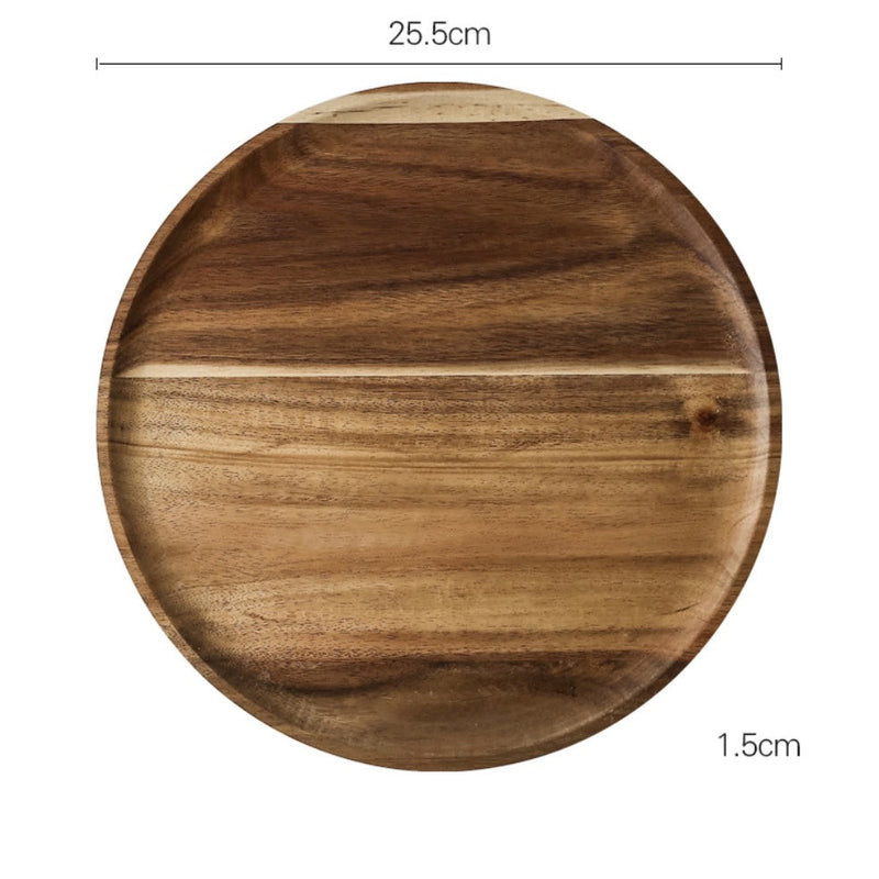 Acacia Wood Cake Stand With Dome 10 inch