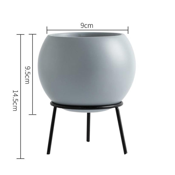 Round Planter With Stand - Indoor planters and flower pots | Home decor items