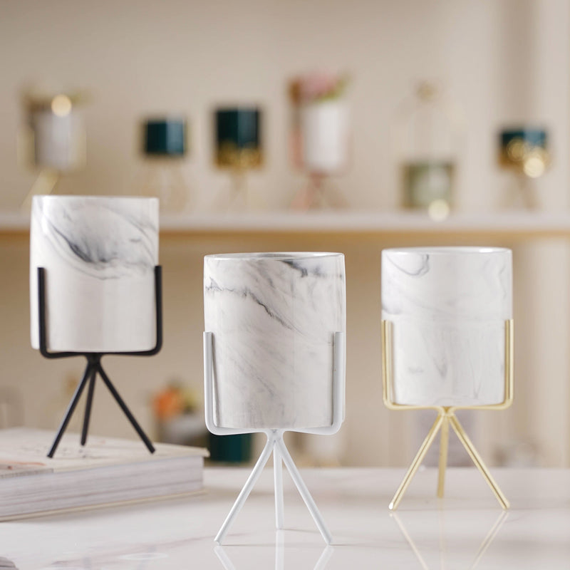 Marble Effect Plant Grower - Plant pot and plant stands | Room decor items