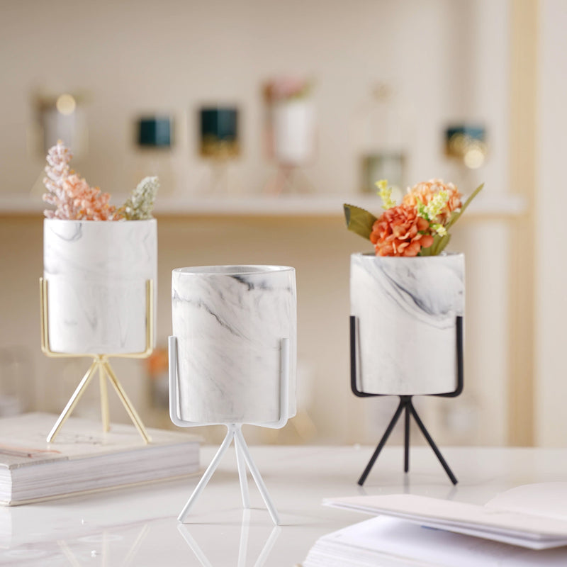 Marble Effect Plant Grower - Plant pot and plant stands | Room decor items
