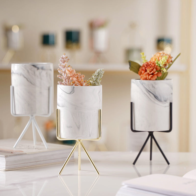 Marble Effect Plant Grower - Plant pot and plant stands | Room decor items